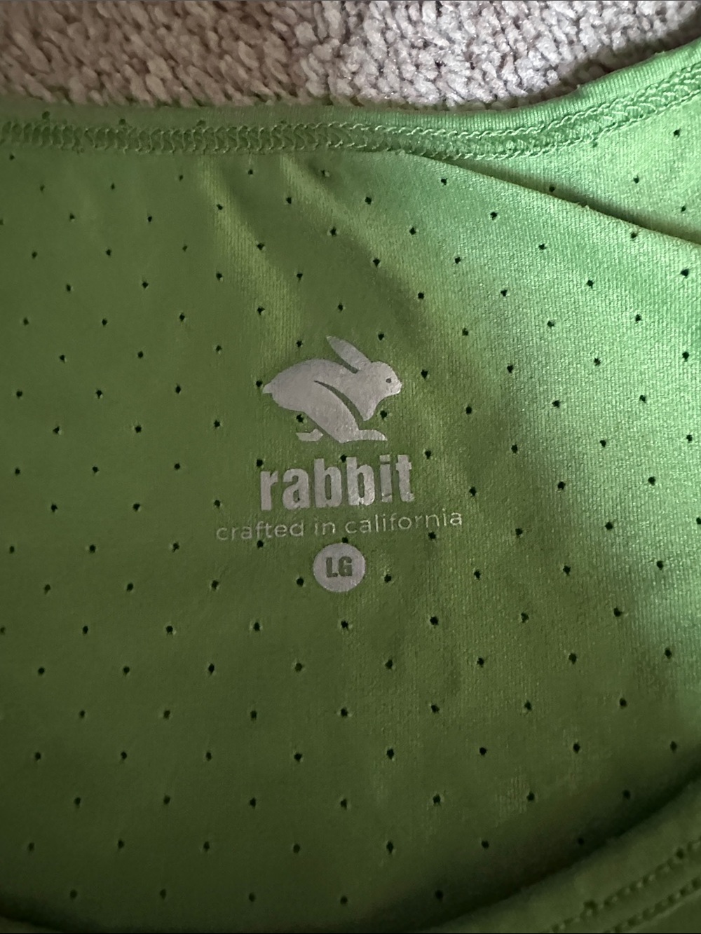 Rabbit Rabbit Rabbit Lime Green Perforated Athletic Tank - Picture 4 of 7